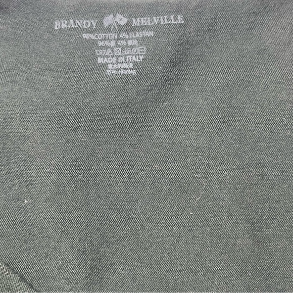 BRANDY MELVILLE - Cotton Tee - Dark Green - Women’s O/S - Picture 12 of 13